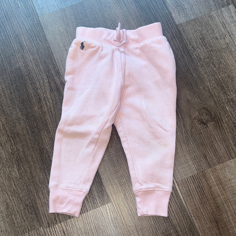 Ralph Lauren Light Pink Fleece Joggers for Kids